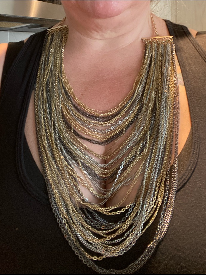 Cara/Nordstrom Two-Tone Layered Chain Statement Necklace - Gold & Silver